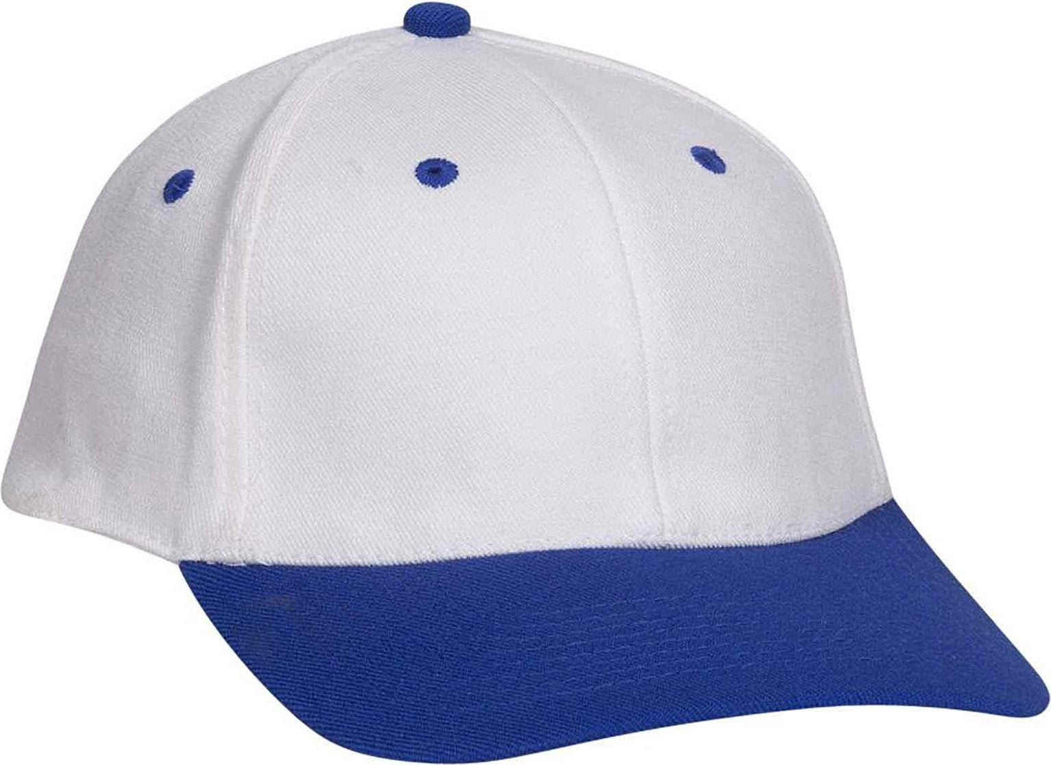 OTTO 11-194 Stretchable Wool Blend Low Profile Pro Style Cap - Royal White - HIT a Double - 1