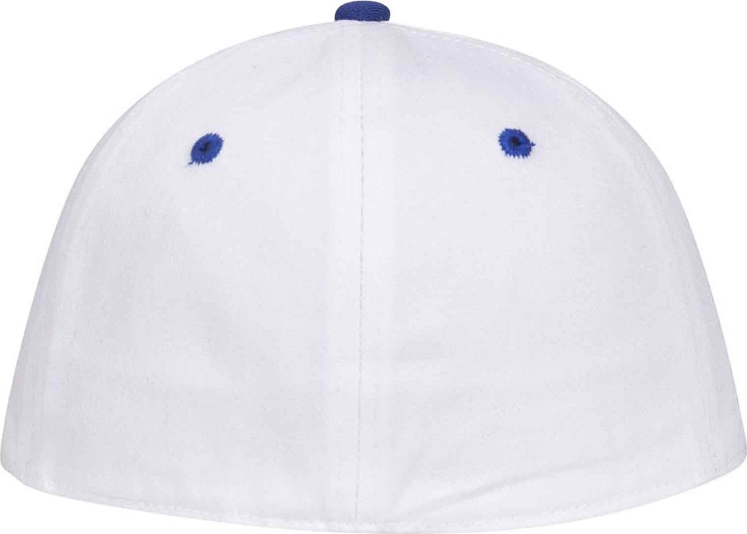 OTTO 12-267 Stretchable Deluxe Brushed Cotton Twill Sandwich Visor Low Profile Pro Style Cap S/M - Royal White White - HIT a Double - 1