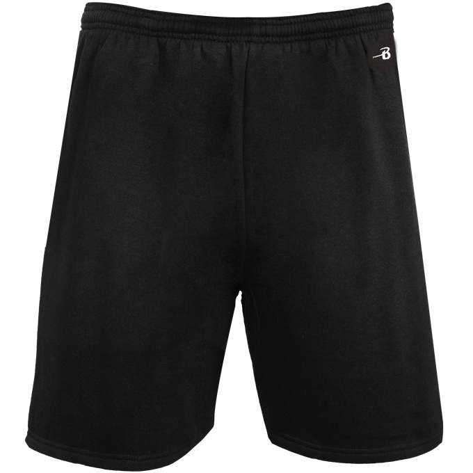 Badger Sport 2217 Athletic Fleece Youth 7" Short - Black - HIT a Double - 1