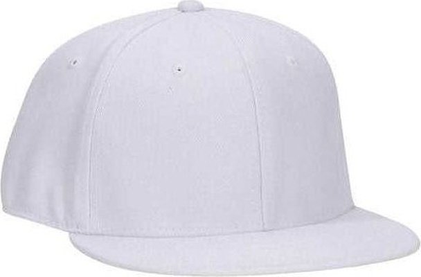 OTTO 123-969 Fit Wool Blend Flat Visor Fitted Pro Style Cap - White - HIT a Double - 1
