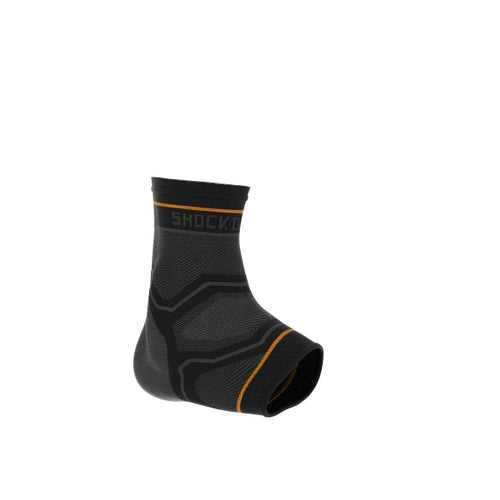 Shock Doctor 2043 Compression Knit Ankle Sleeve with Gel Support Adult - Black Gray - HIT a Double