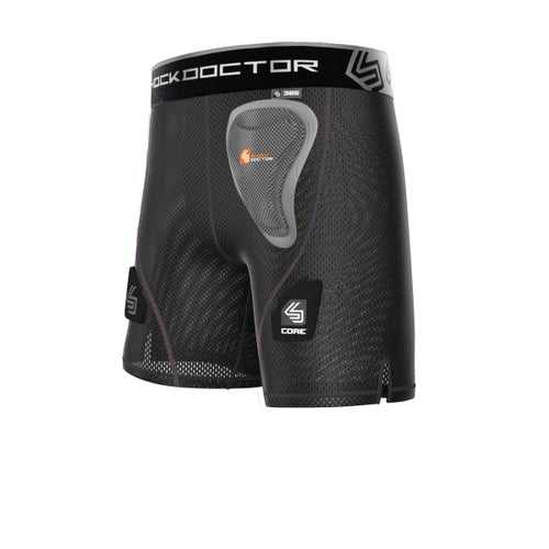 Shock Doctor 365 Core Womens Loose Hockey Short with Pelvic Protector - Black - HIT a Double