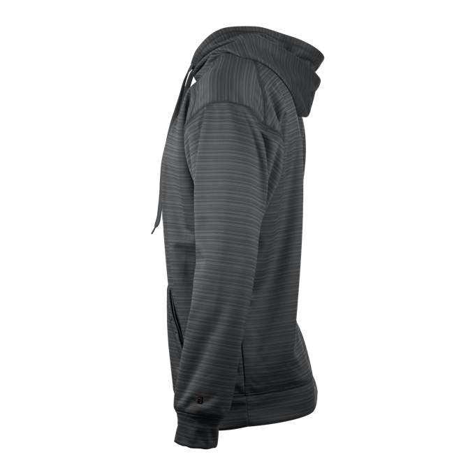 Badger Sport 1425 Stripe Hoodie - Gray - HIT a Double - 1