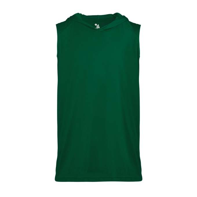 Badger Sport 2108 B-Core Sleeveless Hood Youth Tee - Forest - HIT a Double - 1