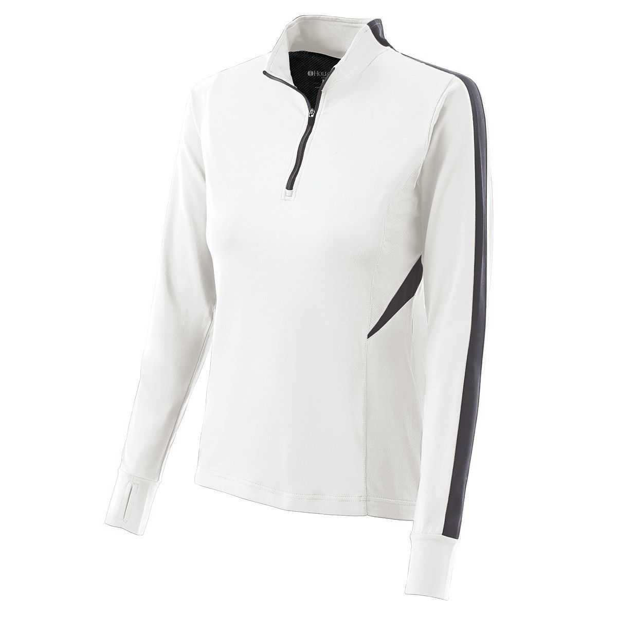 Holloway 222315 Ladies Torsion Training Top - White Graphite - HIT a Double