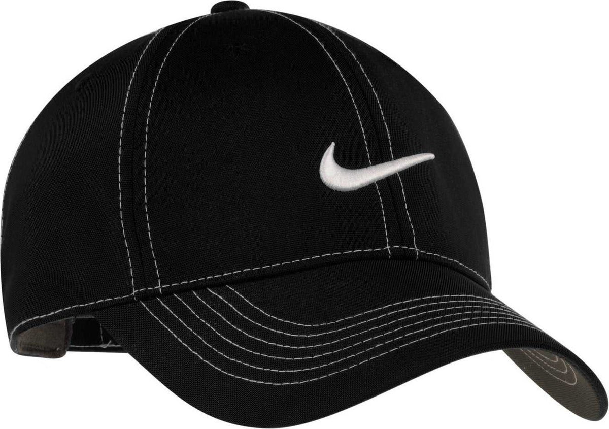 Nike 333114 Swoosh Front Cap - Black - HIT a Double