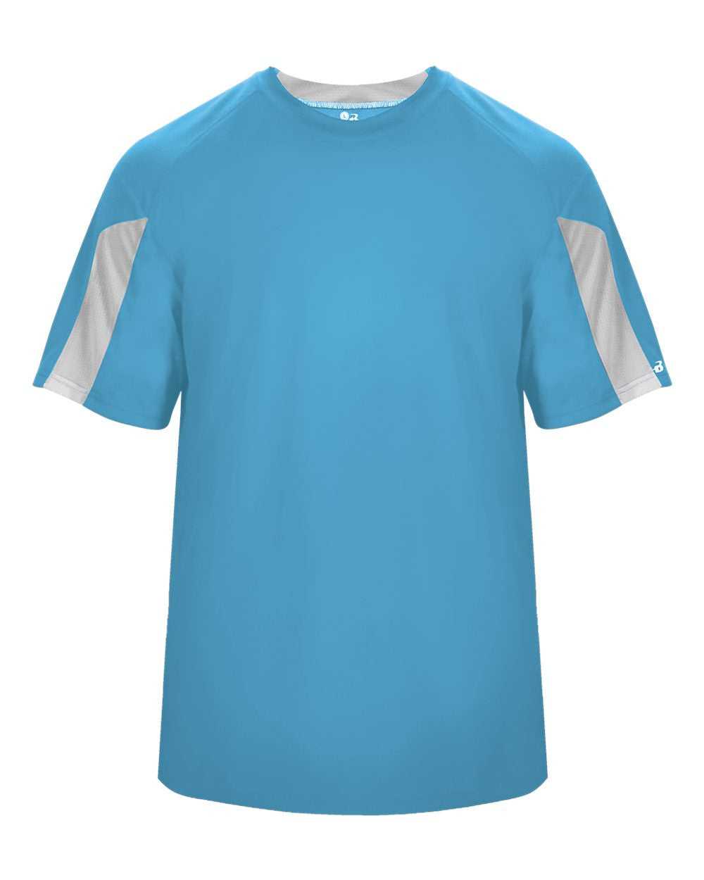Badger Sport 4176 Striker Tee - Columbia Blue White - HIT a Double - 1