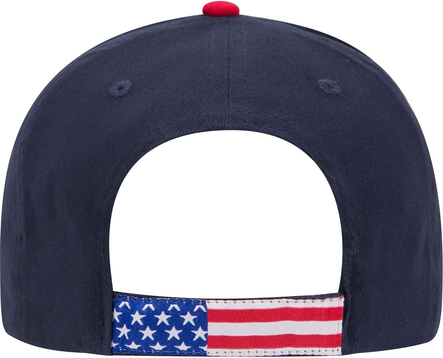 OTTO 58-710 6 Panel Low Profile Baseball Cap - Navy Flag - HIT a Double - 1