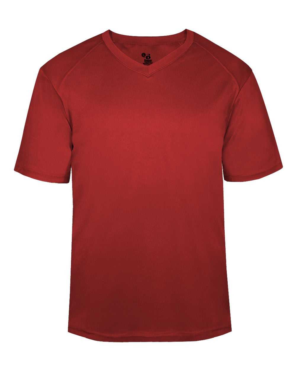 Badger Sport 4124 B-Core V-neck Tee - Red - HIT a Double - 1