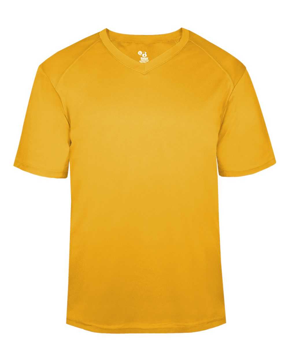 Badger Sport 4124 B-Core V-neck Tee - Gold - HIT a Double - 1