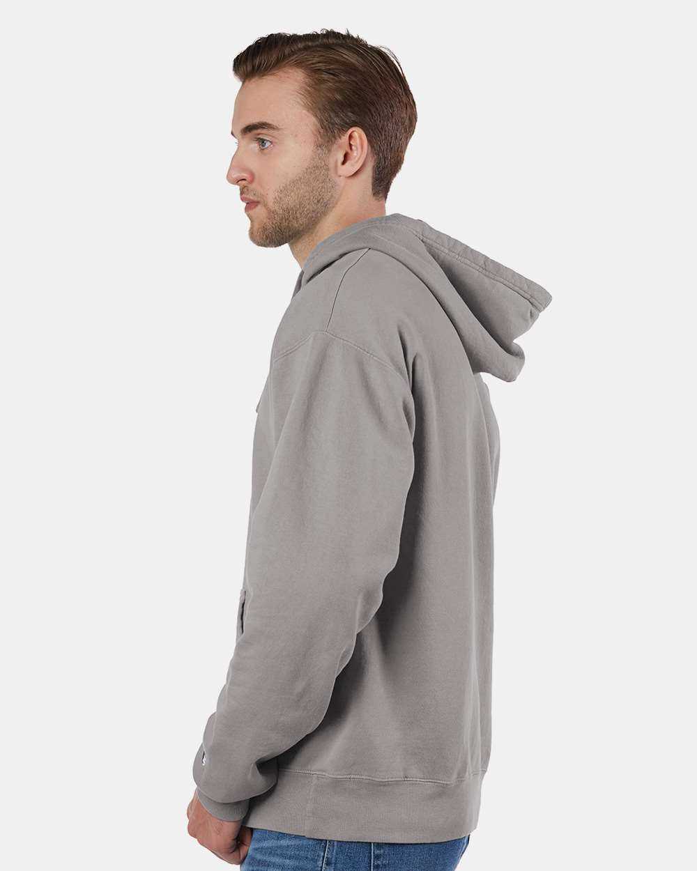 Champion CD450 Garment Dyed Hooded Sweatshirt - Concrete - HIT a Double - 1
