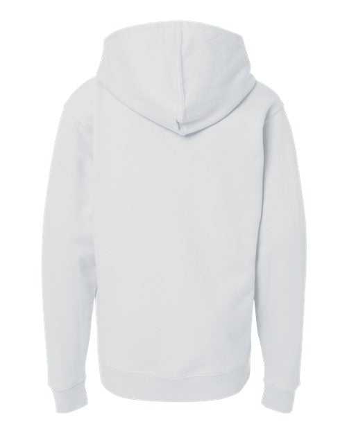 Independent Trading Co SS4001Y Youth Midweight Hooded Sweatshirt - White - HIT a Double - 1
