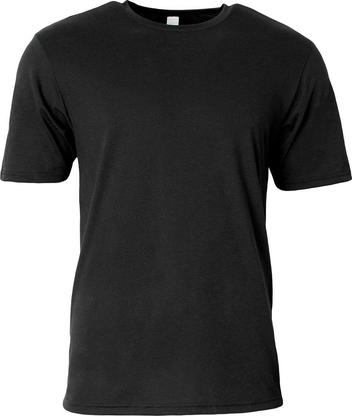 A4 N3013 Adult Softek T-Shirt - BLACK - HIT a Double - 1