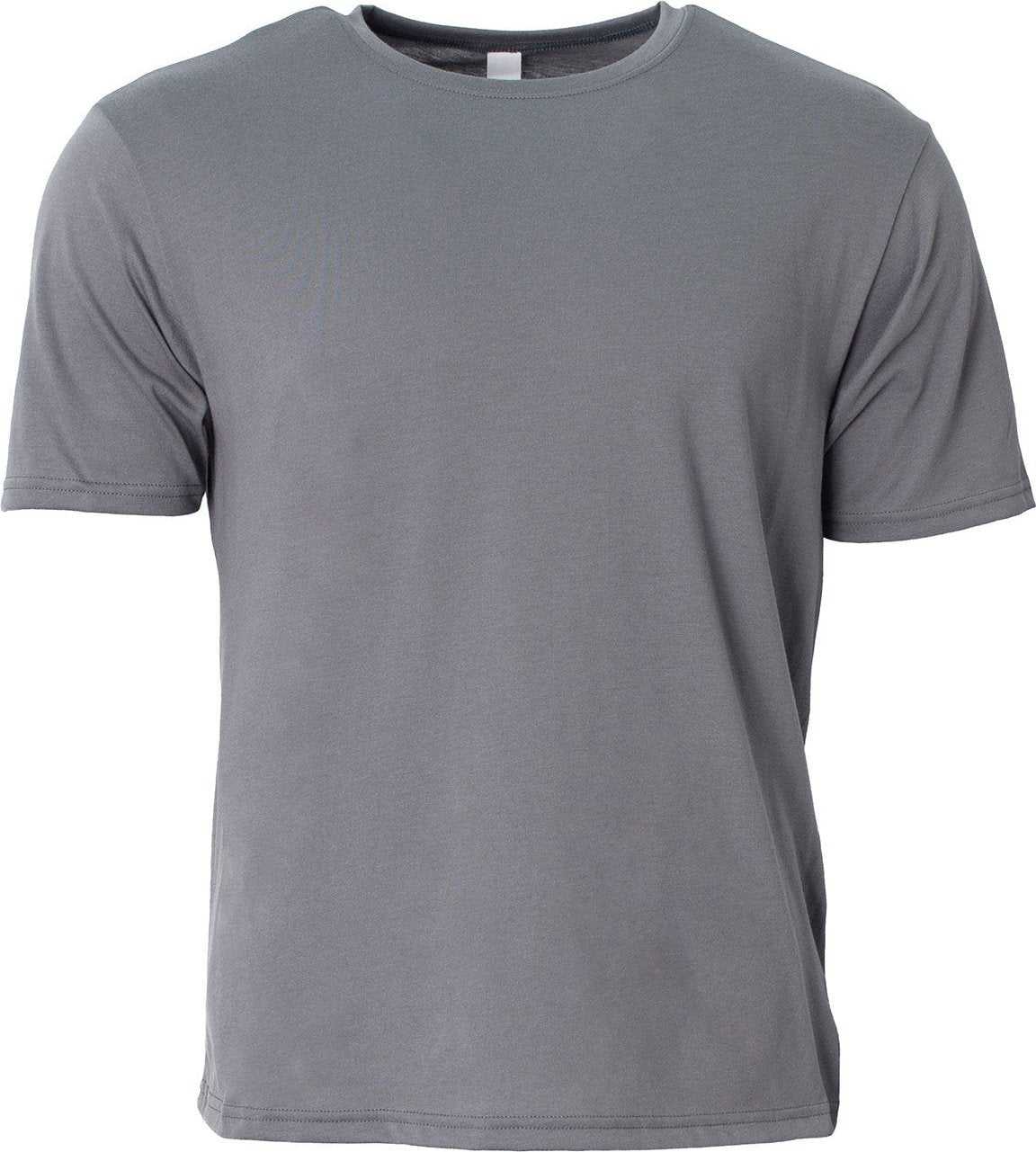 A4 N3013 Adult Softek T-Shirt - GRAPHITE - HIT a Double - 1