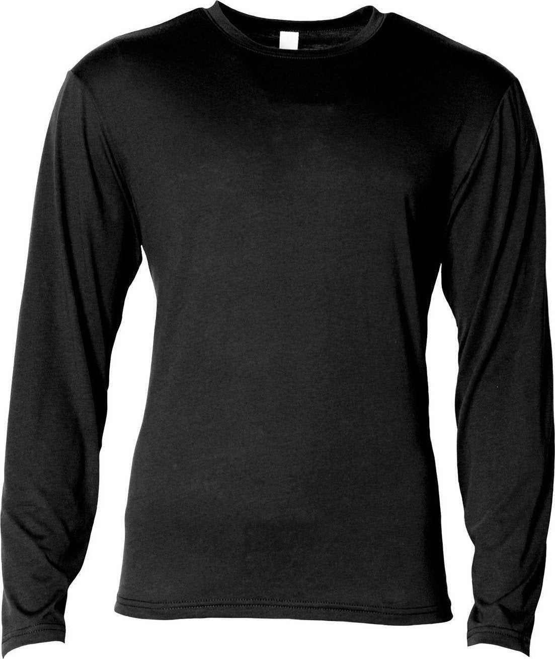 A4 N3029 Men'S Softek Long-Sleeve T-Shirt - BLACK - HIT a Double - 1