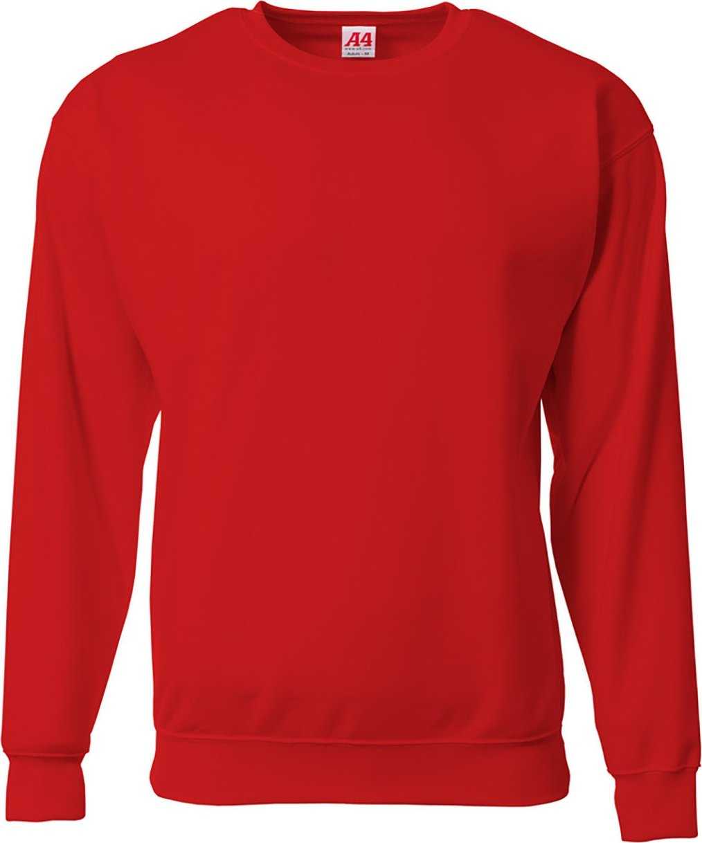A4 N4275 Men'S Sprint Tech Fleece Sweatshirt - SCARLET - HIT a Double - 2