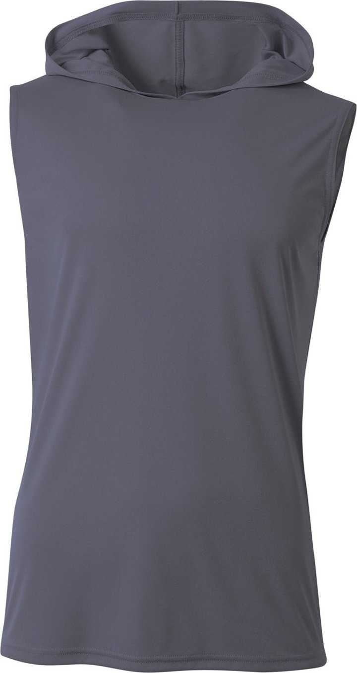 A4 NB3410 Youth Sleeveless Hooded T-Shirt - GRAPHITE - HIT a Double - 2