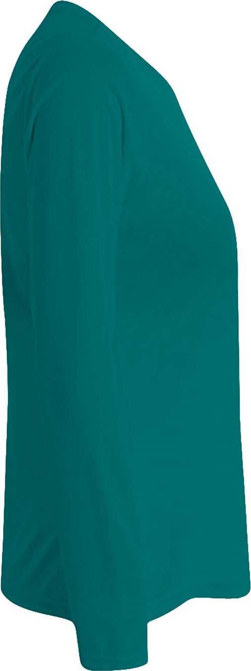 A4 NW3002 Ladies' Long Sleeve Cooling Performance Crew Shirt - TEAL - HIT a Double - 2