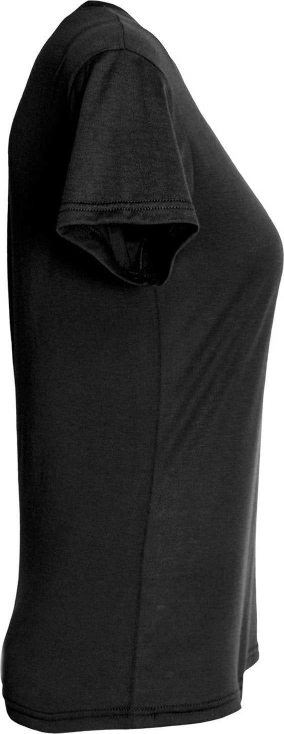 A4 NW3013 Ladies' Softek V-Neck T-Shirt - BLACK - HIT a Double - 2