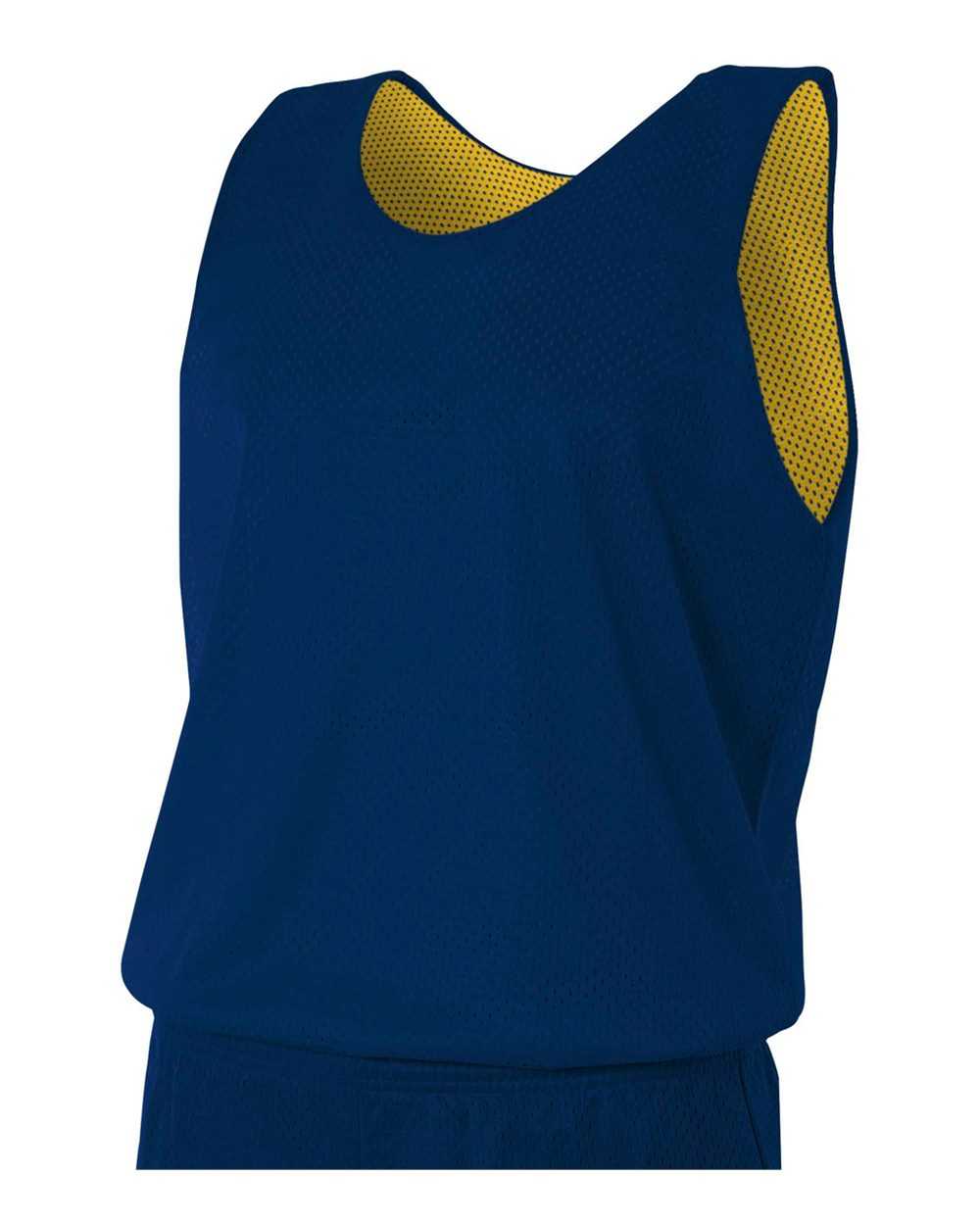 A4 N2206 Youth Reversible Mesh Tank - Navy Gold - HIT a Double