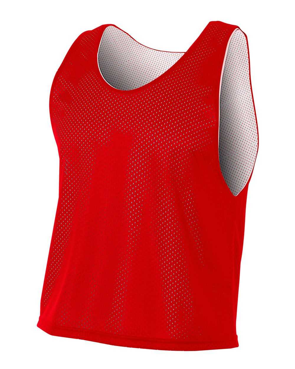 A4 N2274 Lacrosse Reversible Practice Jersey - Scarlet White - HIT a Double
