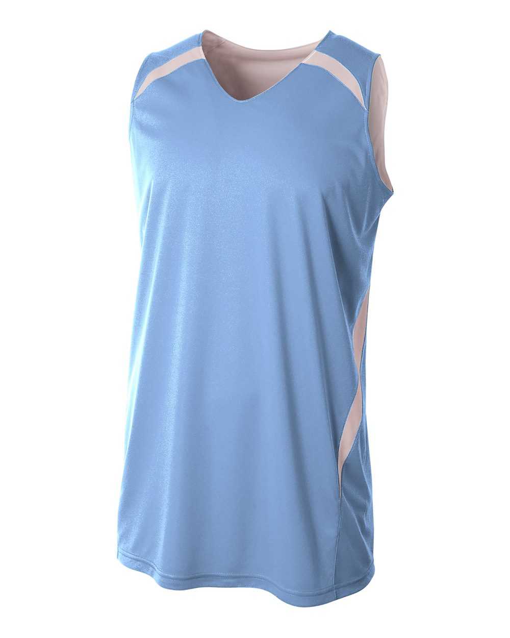 A4 N2372 Double Double Reversible Jersey - Light Blue White - HIT a Double