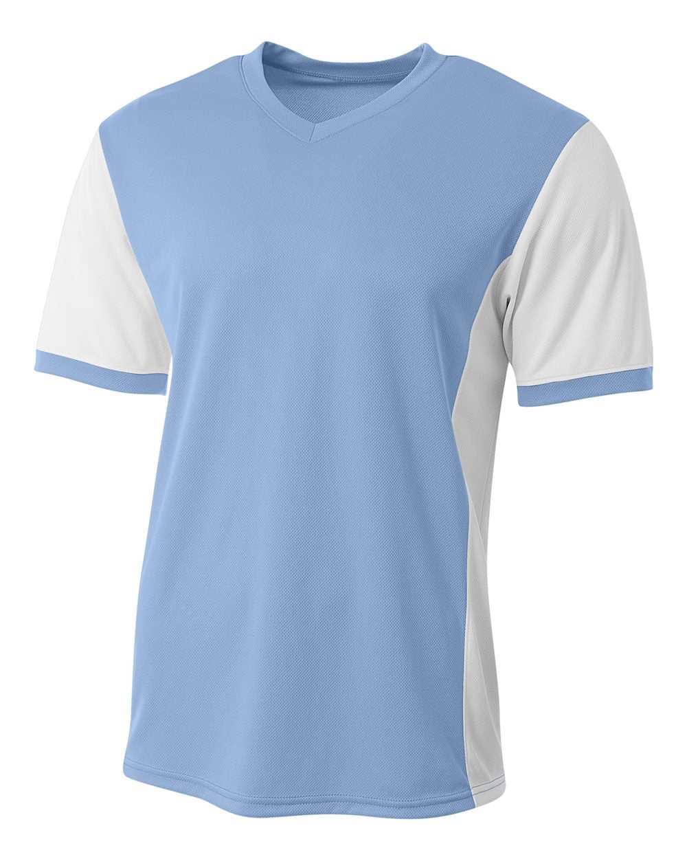 A4 N3017 Premier Soccer Jersey - Light Blue White - HIT a Double