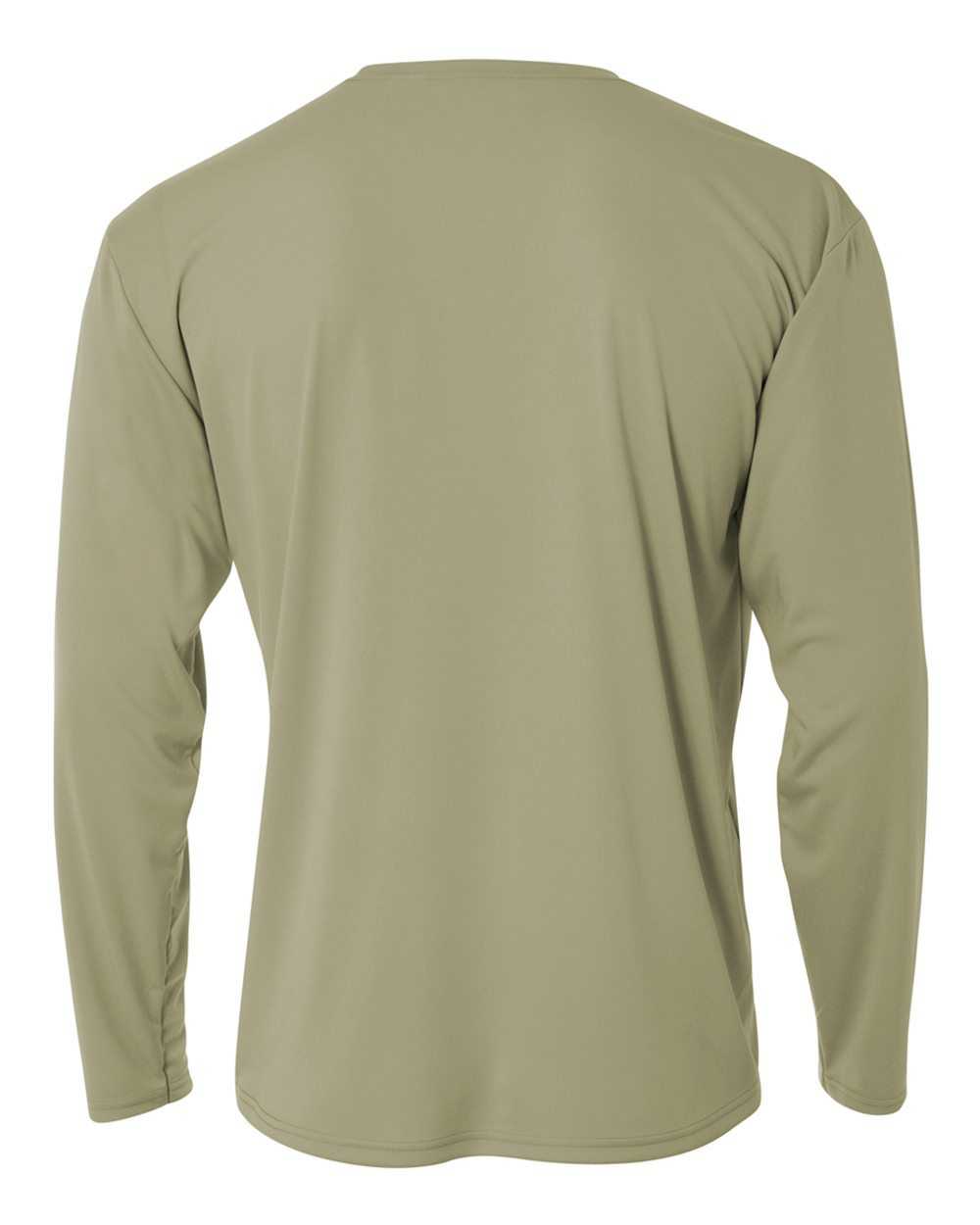A4 N3165 Cooling Performance Long Sleeve Crew - Olive - HIT a Double