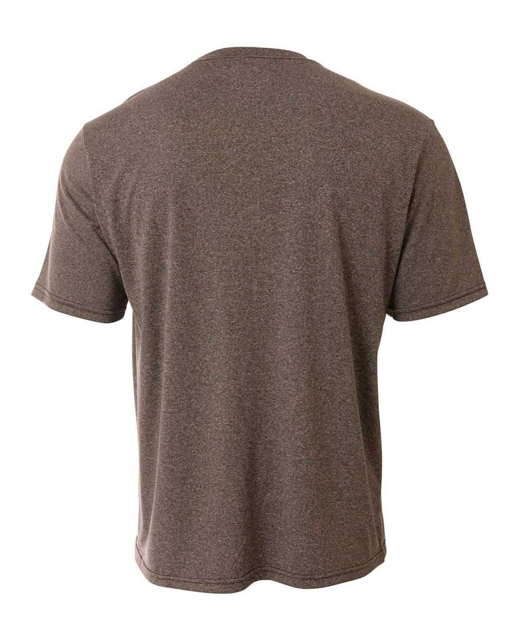 A4 N3381 Topflight Heather Tee - Charcoal - HIT a Double