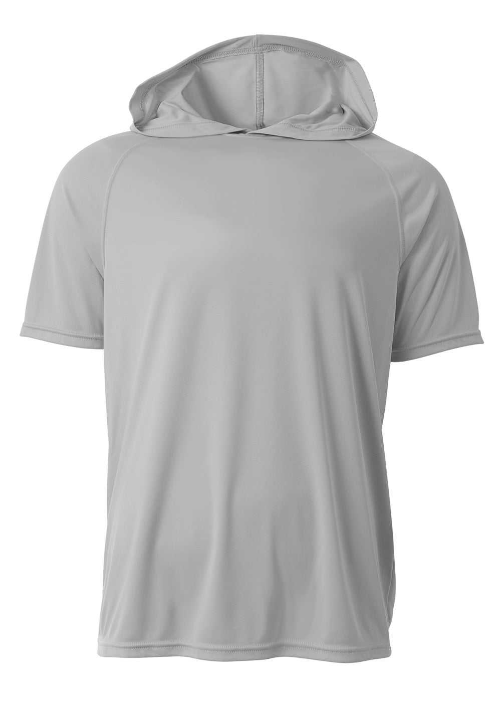 A4 N3408 Short Sleeve Hooded Tee - Silver - HIT a Double