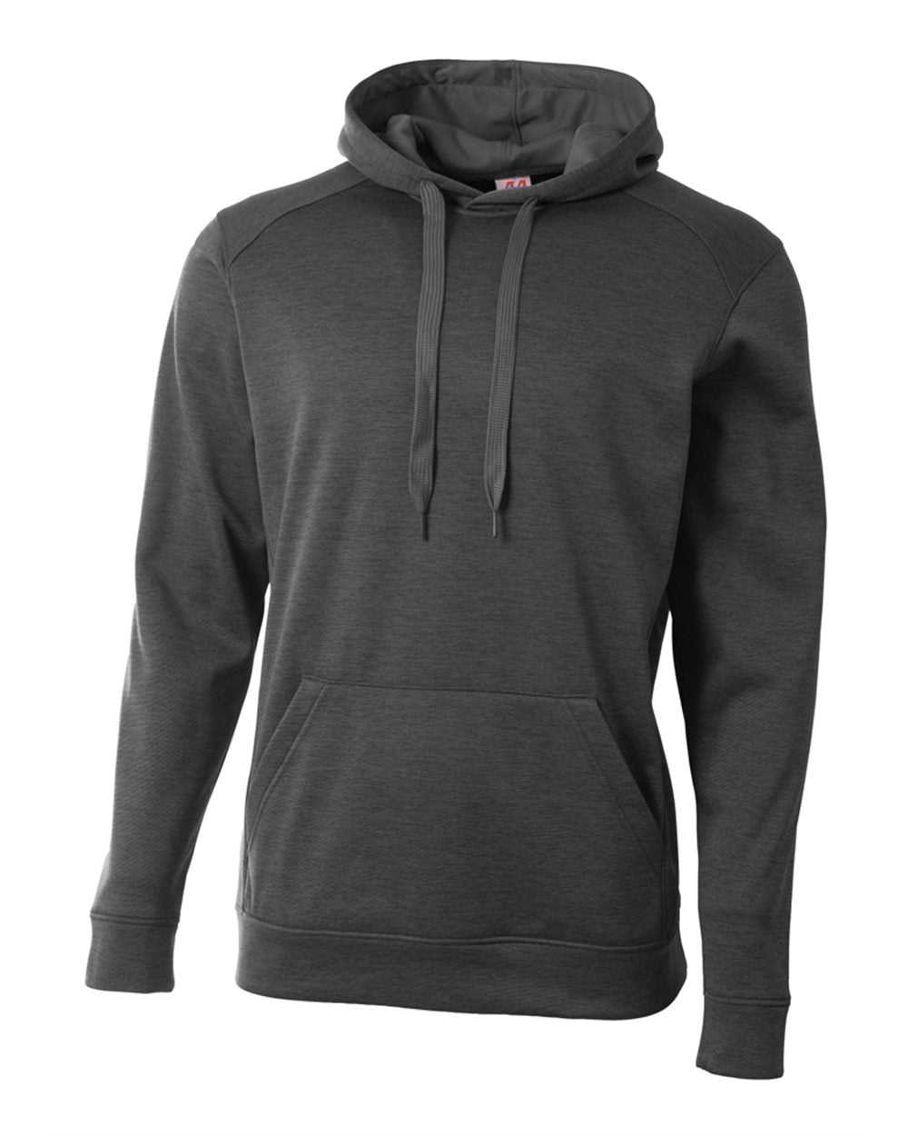 A4 N4103 Inspire Fleece Hoodie - Charcoal - HIT a Double