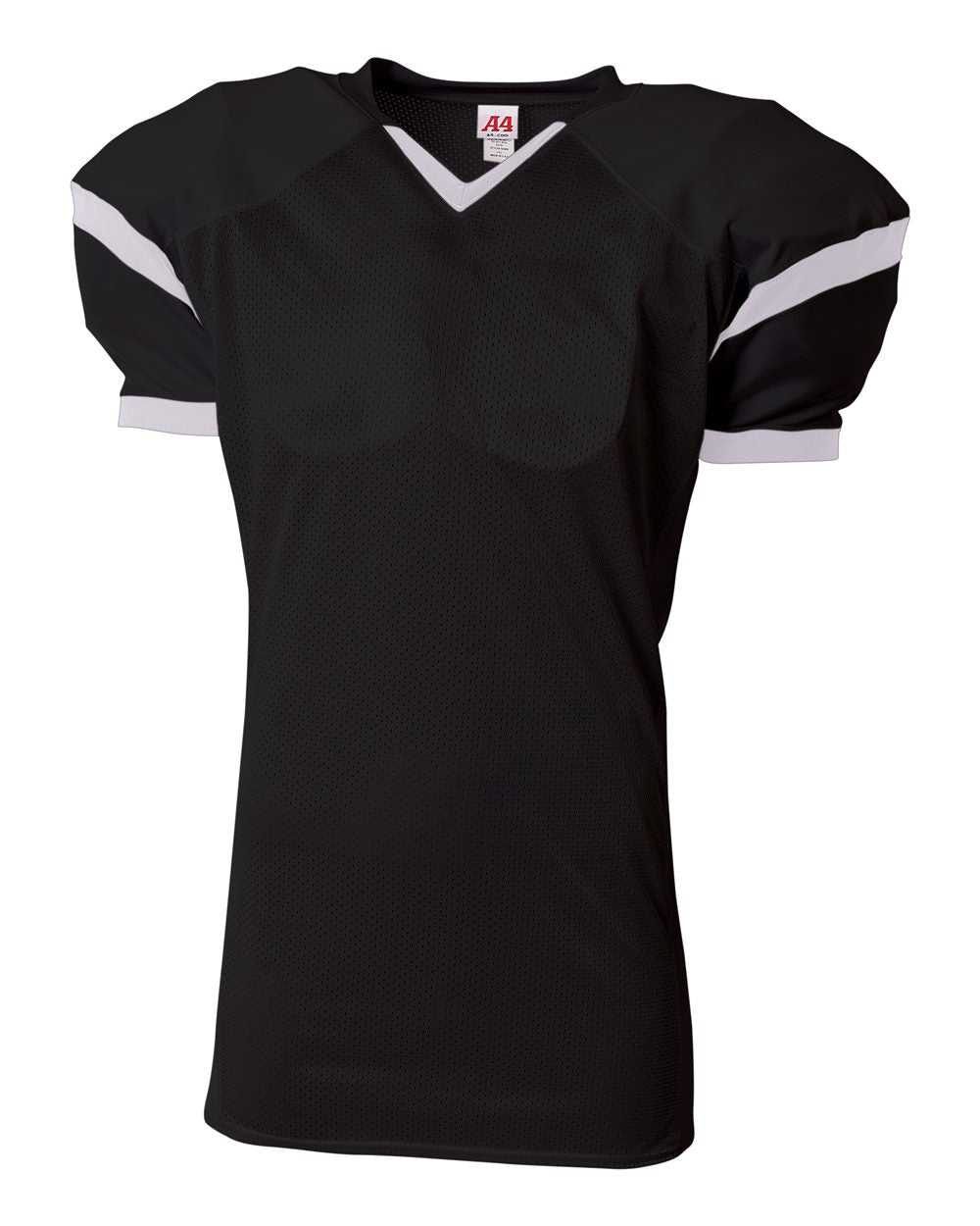 A4 N4265 The Rollout Football Jersey - Black White - HIT a Double