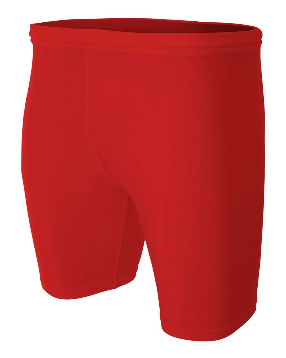 A4 N5259 8&quot; Compression Short - Scarlet - HIT a Double