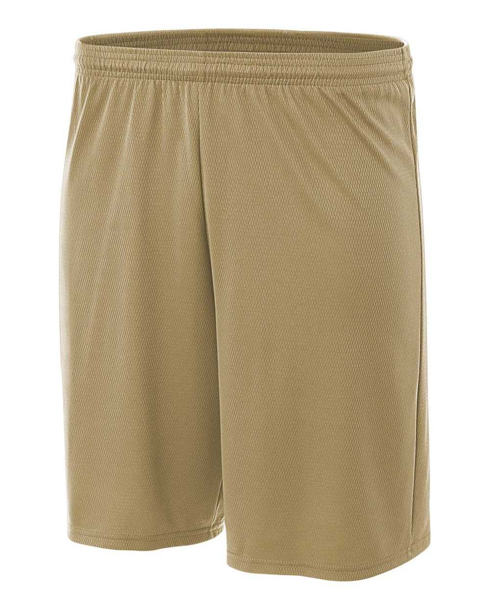 A4 N5281 9" Cooling Performance Power Mesh Practice Short - Vegas Gold - HIT a Double