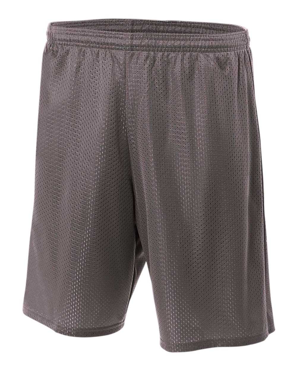 A4 N5293 7&quot; Lined Tricot Mesh Shorts - Graphite - HIT a Double
