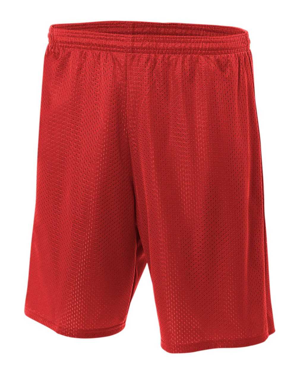 A4 N5293 7&quot; Lined Tricot Mesh Shorts - Scarlet - HIT a Double