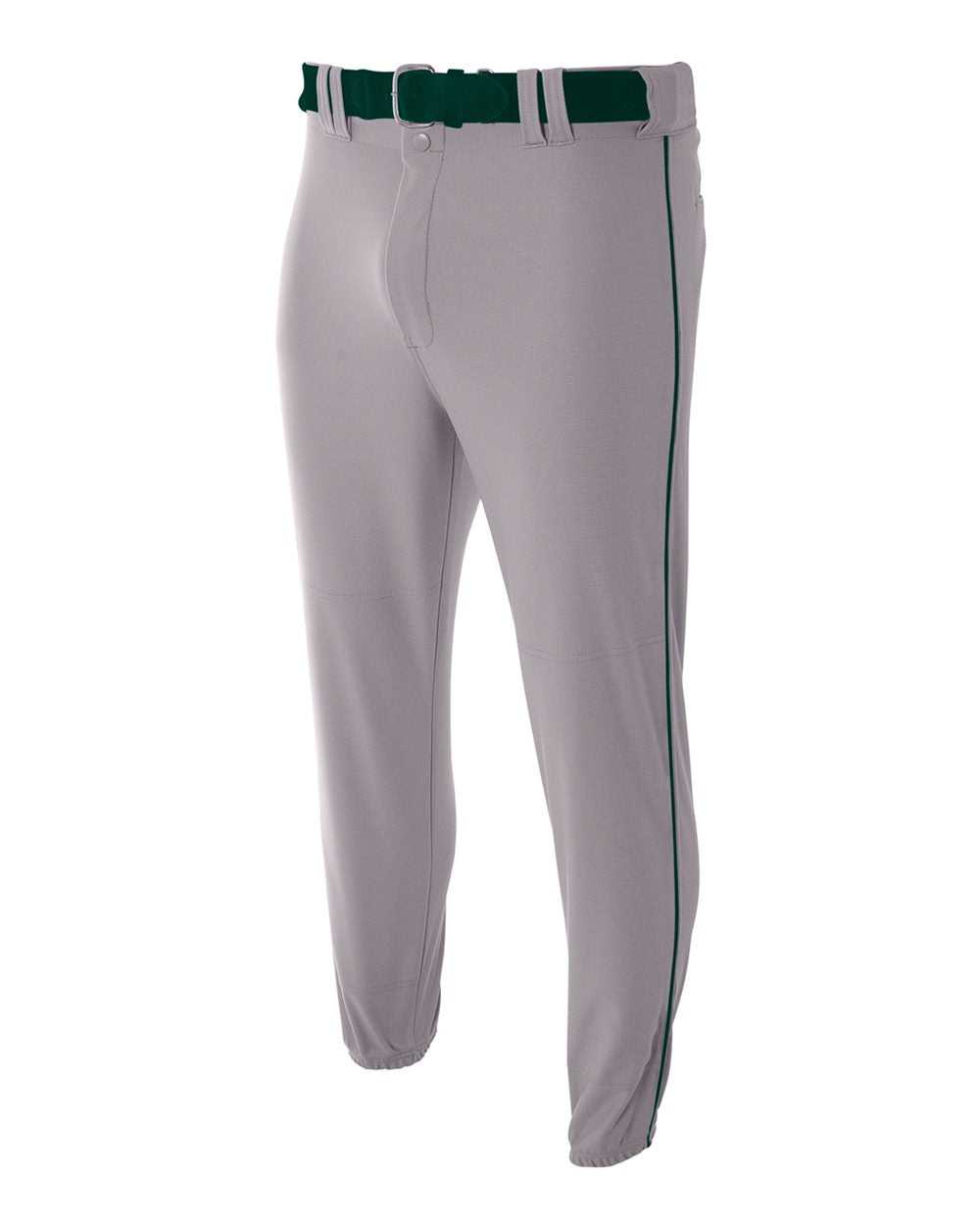 A4 N6178 Pro Style Elastic Bottom Baseball Pant - Gray Forest - HIT a Double