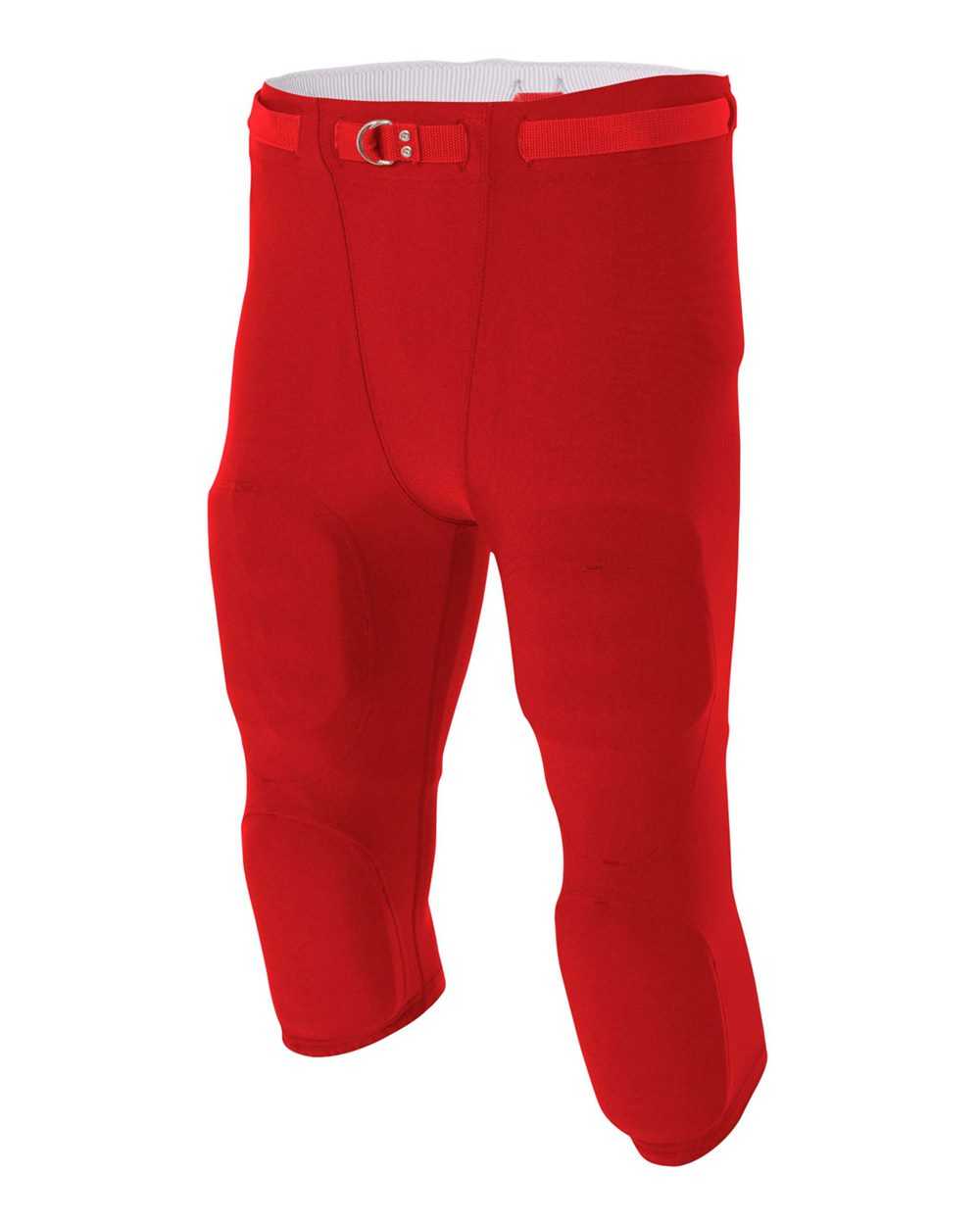 A4 N6181 Men's Flyless Football Pant (Pads Not Included) - Scarlet - HIT a Double