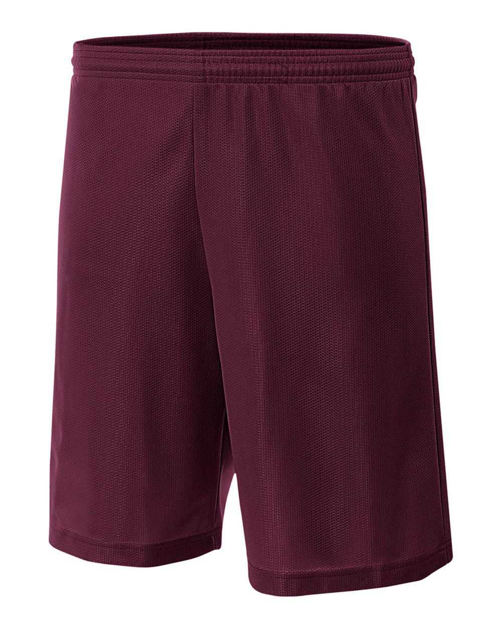 A4 NB5184 Youth 6" Lined Micromesh Shorts - Maroon - HIT a Double