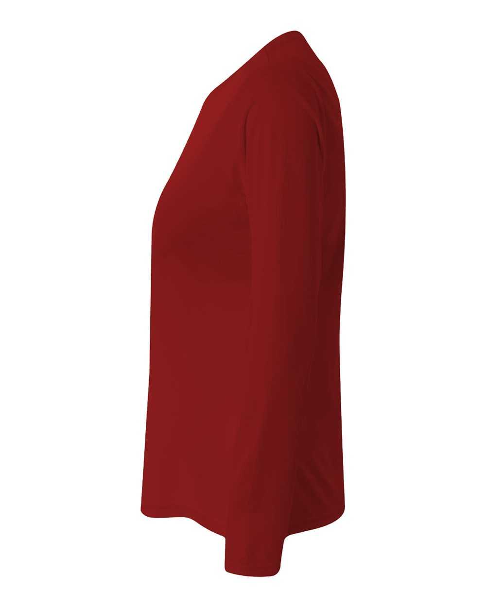 A4 NW3002 Women's Long Sleeve Performance Crew - Cardinal - HIT a Double