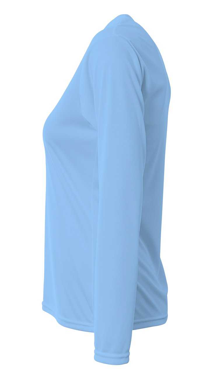 A4 NW3425 Women's Sprint Long Sleeve Tee - Light Blue - HIT a Double