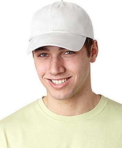 Adams ACEB101 Brushed Cotton Six-Panel Twill Cap - White - HIT a Double