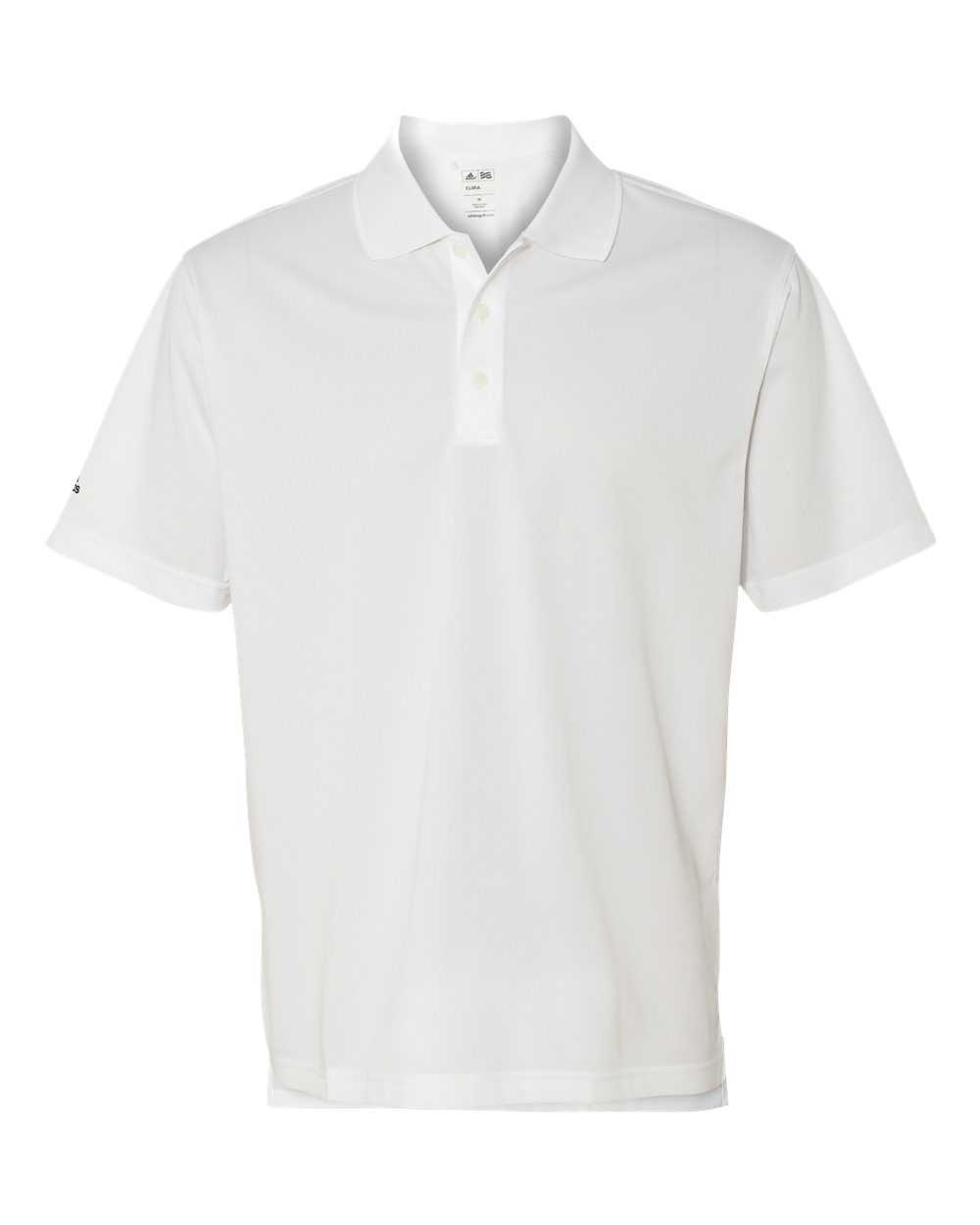 Adidas A130 Basic Sport Shirt - White Black - HIT a Double