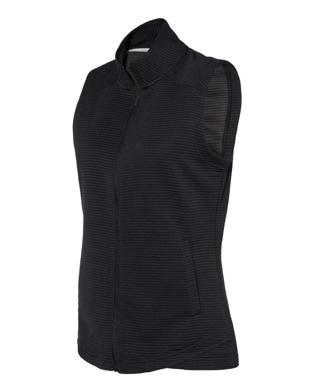 Adidas A417 Women's Textured Full-Zip Vest - Black - HIT a Double