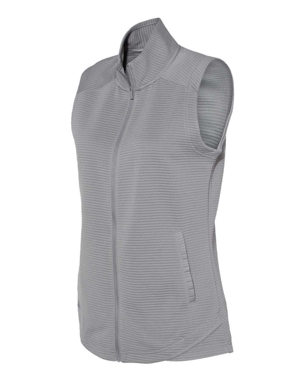 Adidas A417 Women's Textured Full-Zip Vest - Grey Three - HIT a Double