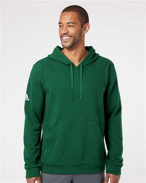 Adidas A432 Fleece Hooded Sweatshirt - Collegiate Green