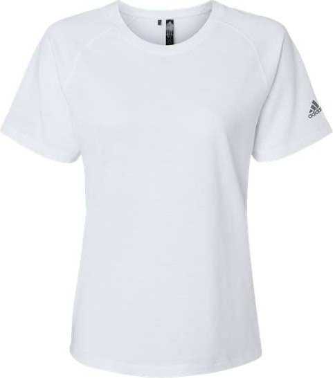 Adidas A557 Women's Blended T-Shirt - White" - "HIT a Double