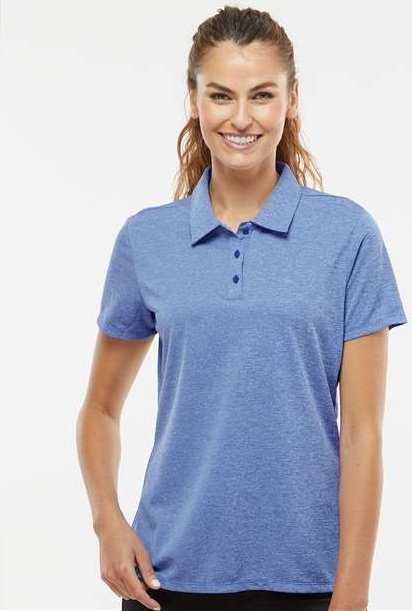 Adidas A583 Women's Heathered Polo - Collegiate Royal Melange - HIT a Double - 1