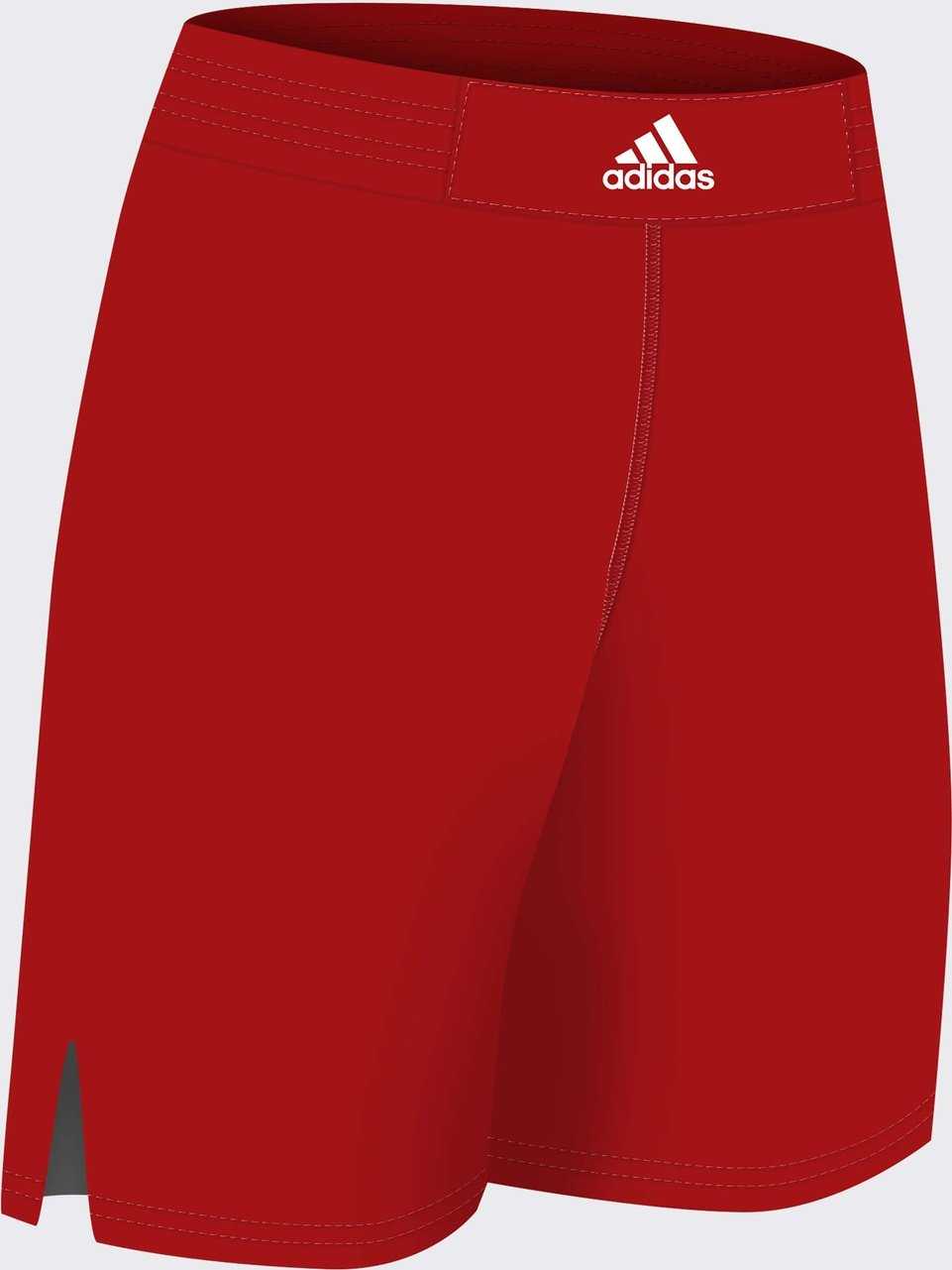 Adidas aA202s Competition Wrestling Shorts - Red White - HIT a Double