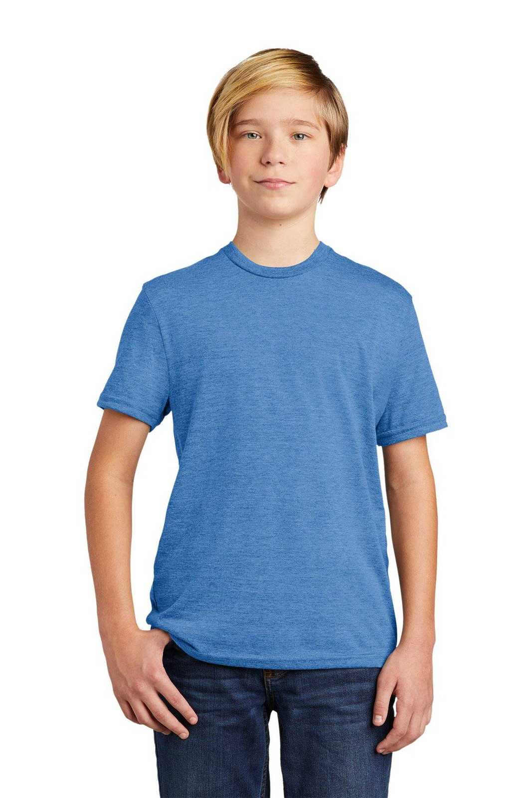 AllMade AL207 Youth Tri-Blend Tee - Azure Blue - HIT a Double - 1